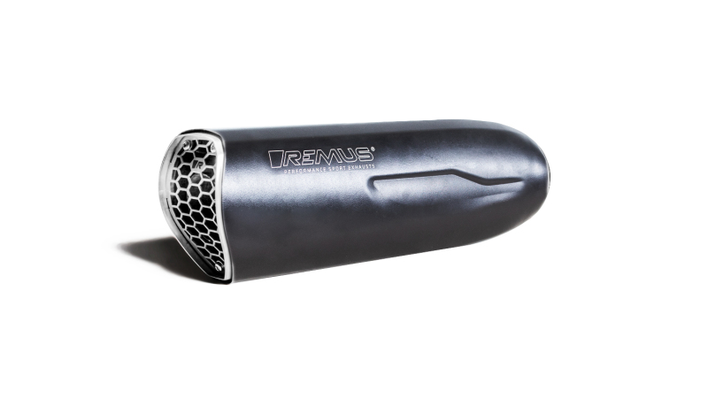 BMW F 900 XR Performance Exhaust - Remus - NXT Black Race Slip On w/Sound Insert - Black - `20-`27
